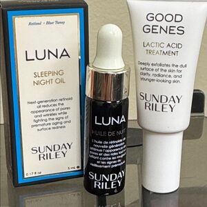 Sunday Riley Luna Night Oil 0.17oz and Good Genes Duo